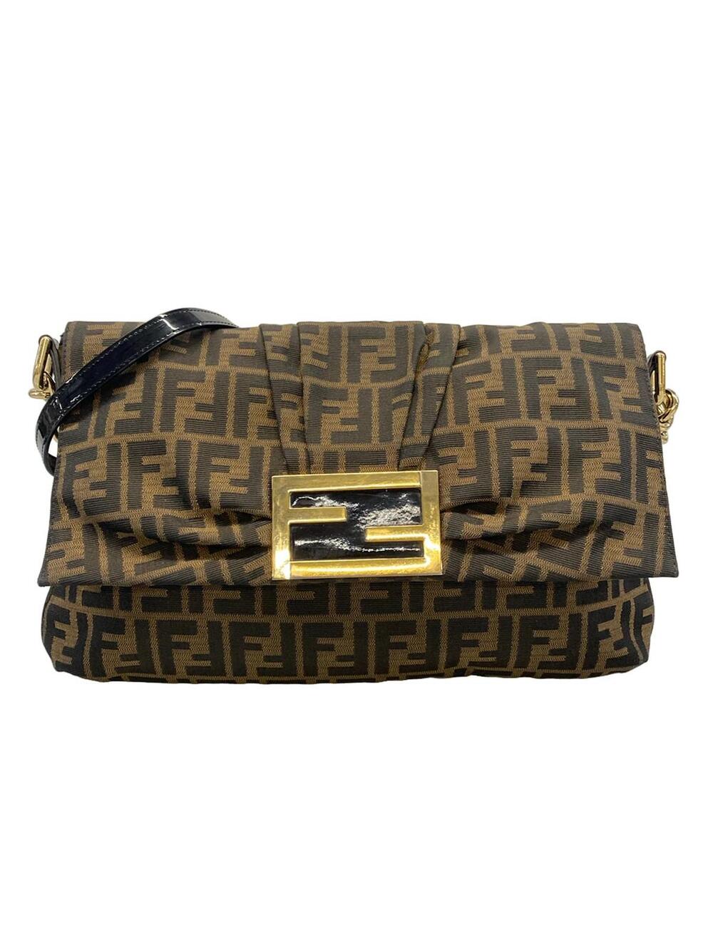 Fendi Zucca Brown Jacquard Shoulder Bag #372661F11B